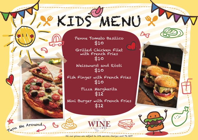 Wine Universe Singapore Pte Ltd | Kids Menu